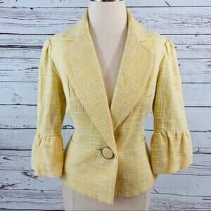 Nicole by Nicole Miller yellow jacket ruffled